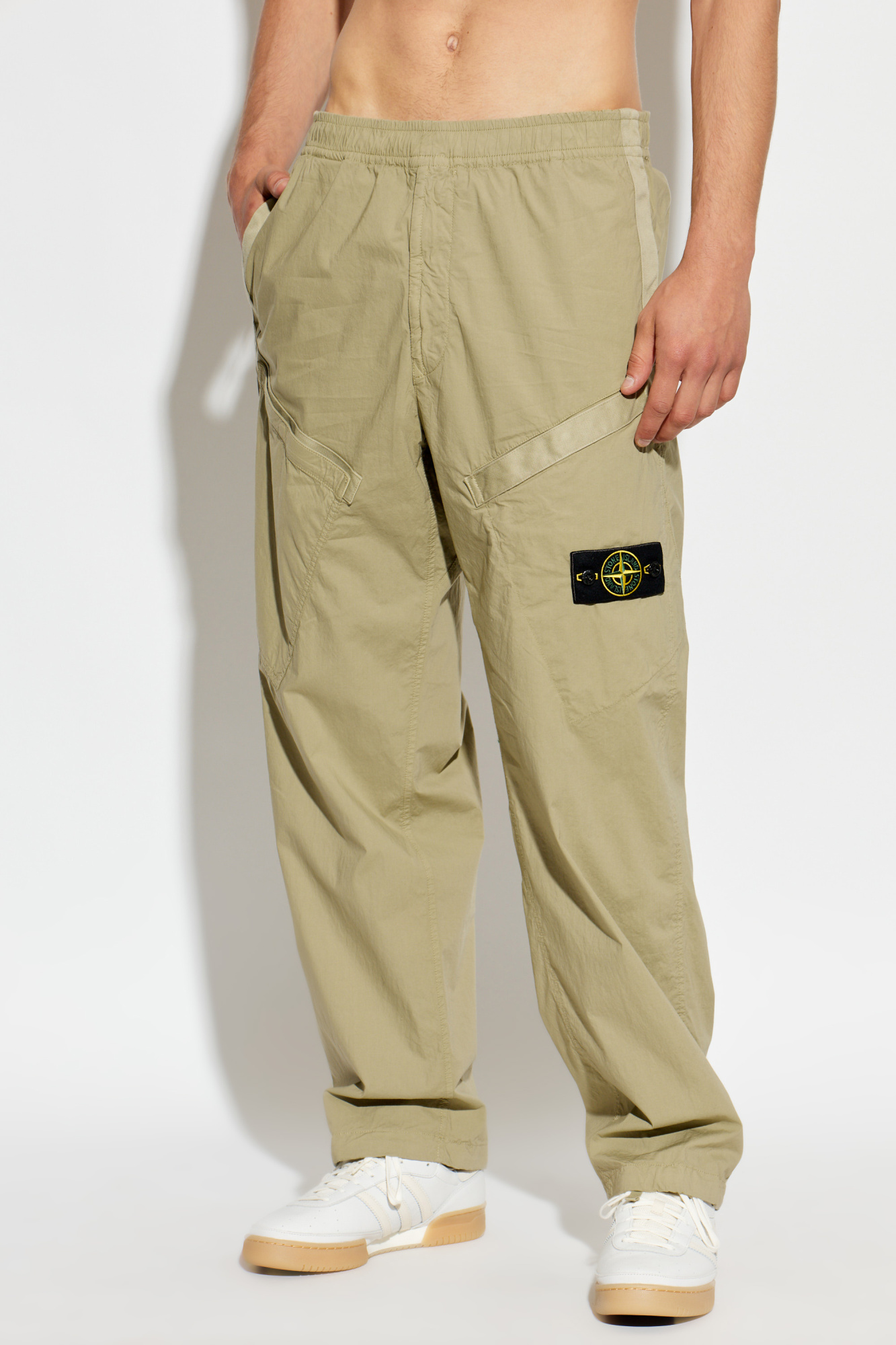 Stone Island Pants with logo patch | Men's | Vitkac